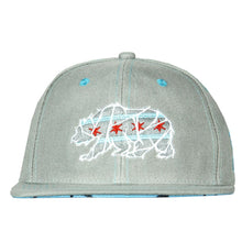 Load image into Gallery viewer, Kids Chicago Mosaic Bear Gray Snapback