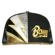 Load image into Gallery viewer, David Bowie Rhinestone Black Snapback Hat
