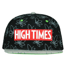 Load image into Gallery viewer, High Times Gray Leaf Black Snapback Hat
