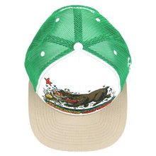 Load image into Gallery viewer, Jimbo Phillips Cali Bear Green Trucker Snapback Hat
