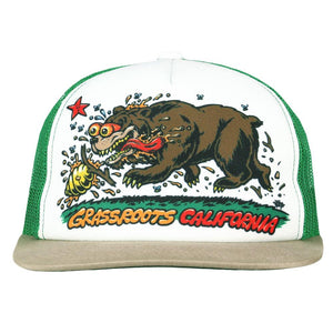 Jimbo Phillips Cali Bear Green Trucker Snapback Hat