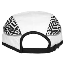 Load image into Gallery viewer, Neon Glitch White 7 Panel Zipperback Hat
