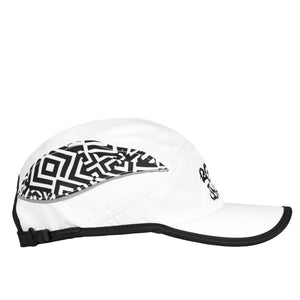 Neon Glitch White 7 Panel Zipperback Hat