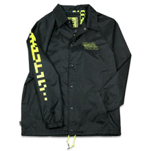 Load image into Gallery viewer, Neon Glitch Black Coaches Jacket
