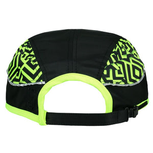 Neon Glitch Black 7 Panel Zipperback Hat