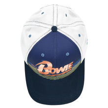 Load image into Gallery viewer, David Bowie Script Mesh Snapback Hat
