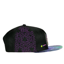 Load image into Gallery viewer, David Bowie Stars Purple Galaxy Snapback Hat
