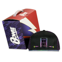Load image into Gallery viewer, David Bowie Stars Purple Galaxy Snapback Hat
