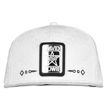 Load image into Gallery viewer, David Bowie Stars White Snapback Hat
