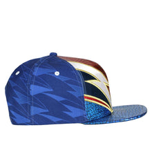 Load image into Gallery viewer, David Bowie Rhinestone Blue Snapback Hat
