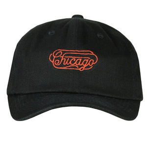 Chicago Dog Denim Script Dad Hat