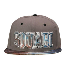 Load image into Gallery viewer, Sunsquabi Galaxy Gray Snapback Hat

