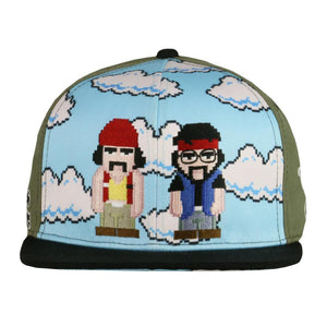 Cheech and Chong Super Bario Bros Green Snapback Hat